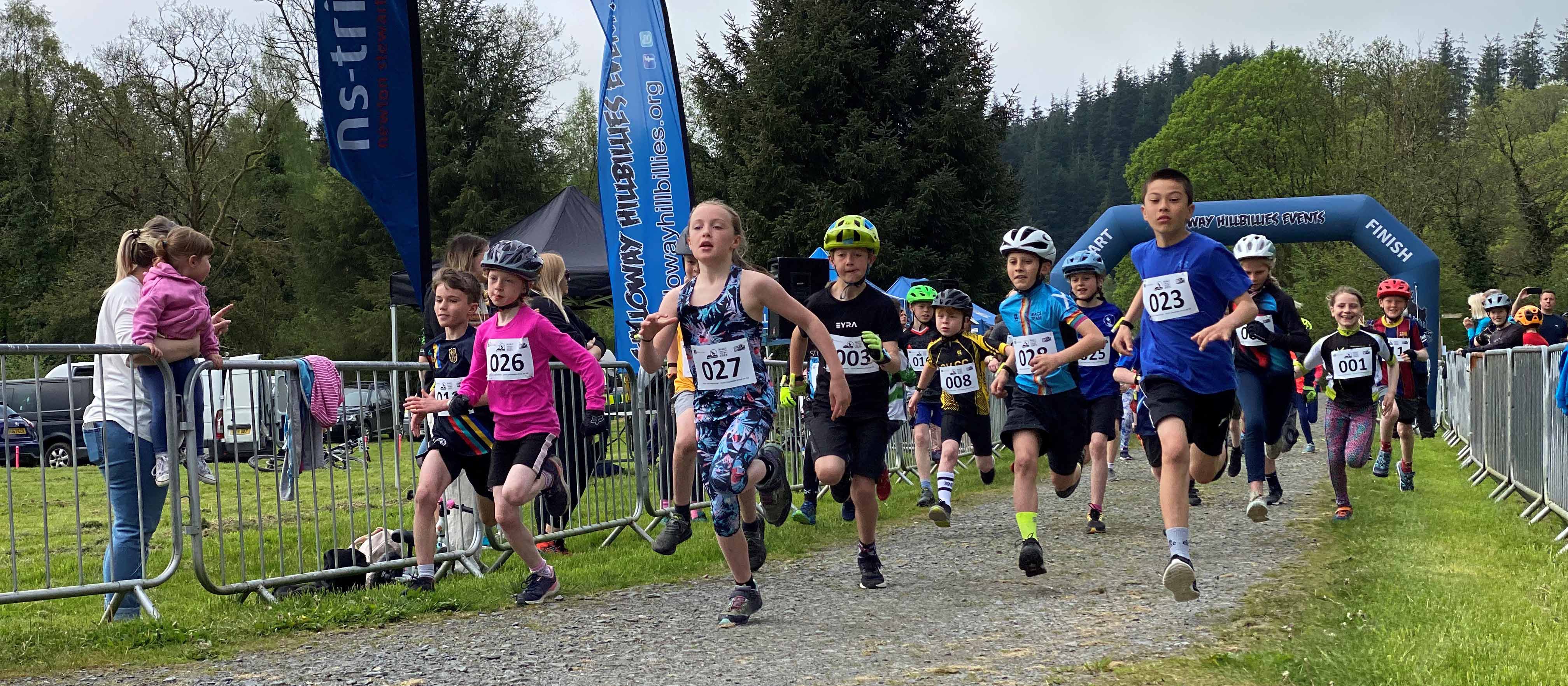 Duathlon runners